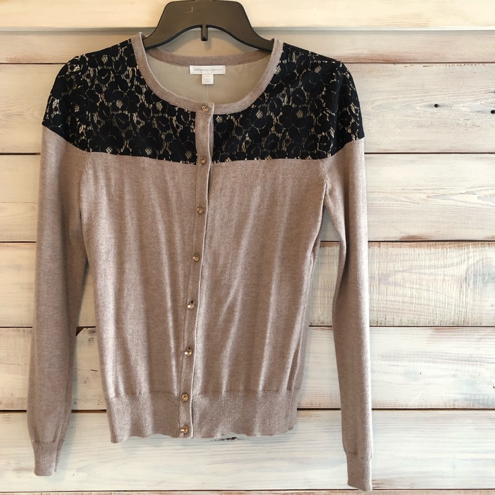 brand new NYC lace overlay cardigan